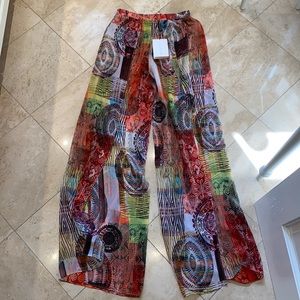 ALEXIS Wide Leg Sheer Pant Size XS